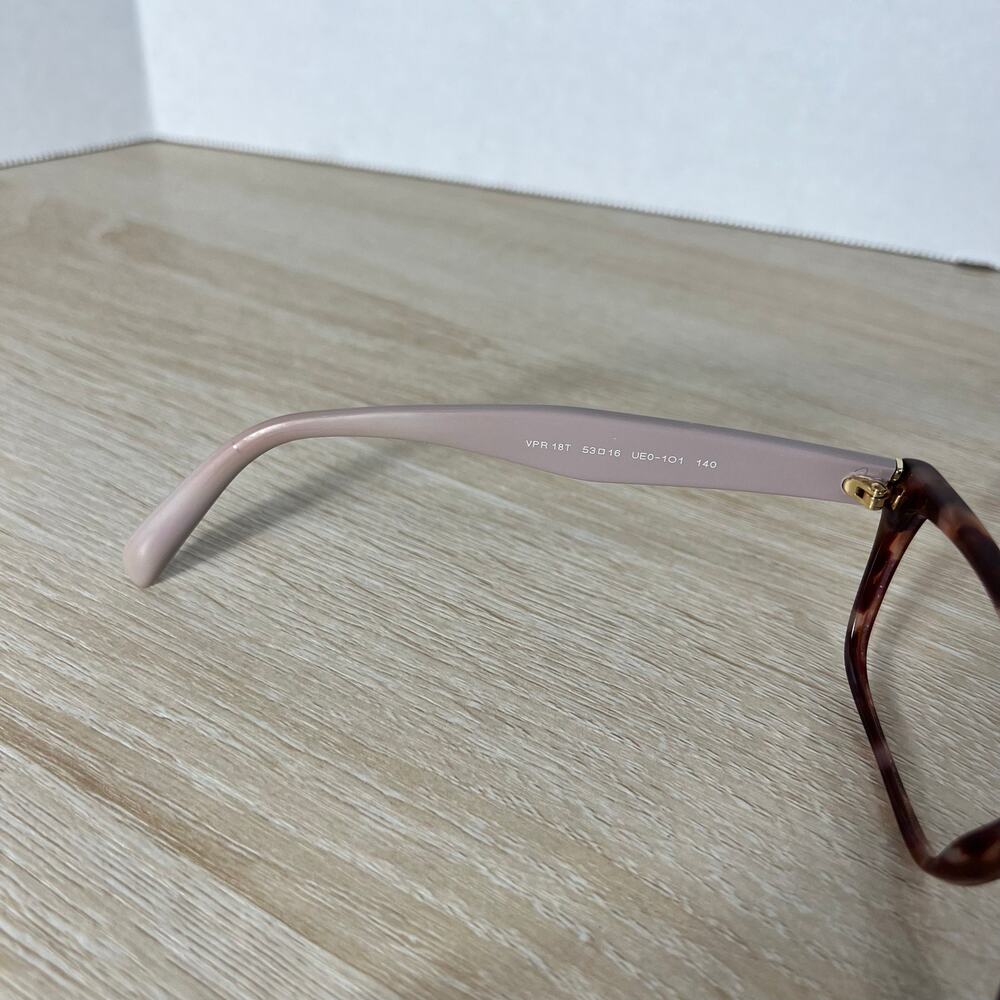 Prada VPR18T UE0-1O1 Eyeglasses Pink Tortoise Frames 53-16-140 Italy - Picture 11 of 11